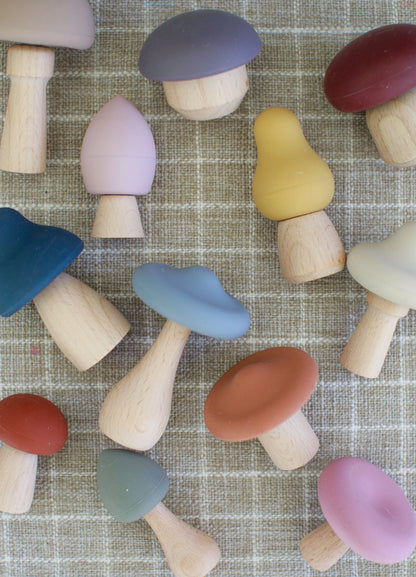 Mushroom Toy | Wood & Silicone + Imaginative + Montessori Lytl